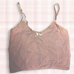 Forever-21 Women's Pink Crop-top